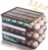 Rubtlamp Egg Container For Refrigerator, 54 Count Rolling Plastic Egg Holder With Lid, Clear Brown Egg Storage Box Fridge Egg Organizer Stackable Egg Dispenser Drawer For Kitchen(3-Layer)