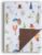 Donsonny Baby Blanket for Boys Girls Soft Minky with Double Layer Dotted Backing, Primary Forest Printed 30 x 40 Inch Receiving Blanket (Forest Bear)