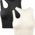 Courecrop Floral Corset Top Spaghetti Straps Cute Bustier Cowl Neck Party Crop Tops for Women