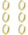 ZUOPOEKI Earrings for Women Small Gold Hoop Earrings Set 18K Gold Plated Huggie Earrings Men