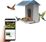 Smart Bird Feeder with Camera Wireless Outdoor 1080P HD Bird Watching Camera Automatically Captures Bird Videos & Identify Bird AI Identify Bird Species Solar Bird Houses for Bird Lover Gifts