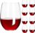 S SALIENT Stemless Wine Glasses/Glass cups/Mixed Drinkware (Set of 8), 18.5 oz, Lead-free