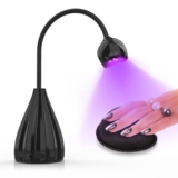 Belle LED UV Nail Lamp for Gel Nails, 360° Rotatable Gooseneck Flash Cure Light Portable Mini Lotus Hands Free Nail Dryer Quick Dry Gel Polish Light for DIY Home & Salon Manicure