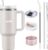 TEAMVV 40 oz Tumbler with Handle and Straw Stainless Steel Vacuum Insulated Tumbler Tea or Iced Coffee Mug for Hot or Cold Beverages 40 oz Tumbler with Handle