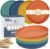 Wrova Wheat Straw Plates – 10 Inch Unbreakable Dinner Plates Set of 8 – Dishwasher & Microwave Safe Plastic Plates Reusable – Lightweight Plates for kitchen,camping (Colorful Series)