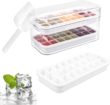 LUATSDAR Ice Cube Trays with Lid and Ice Storage Bin, 3-Pack (72 Pcs 1 Inch Small Ice Cubes) Flexible Easy-Release Silicone Ice Cube Molds, Reusable Ice Cube Makers