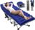 Nictemaw Camping Cots for Adults with Mattress 900lbs Double Layer Oxford Sleeping Cots for Adults, Portable Folding Cots, Lightweight, Stable, Durable, Outdoor, Home, Office, Blue