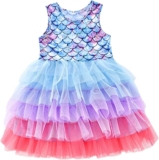 Mermaid Dress, Girls Mermaid Dress Princess Dress for Little Girls,Kids Toddler Summer Tulle Party Sleeveless Mermaid Dresses
