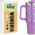 QEAGVJ 40 OZ Leopard Tumbler With Handle And Straw Lid, Insulated Reusable Cup Leakproof Water Bottle……
