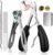 Toe Nail Clippers for Thick Nails,Large Toenail Clippers for Ingrown Toenails or Thick Nails for Man Women Seniors Nail Clippers with Stainless Steel Professional Fingernail Clippers Set (Black)