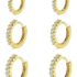 ZUOPOEKI Earrings for Women Small Gold Hoop Earrings Set 18K Gold Plated Huggie Earrings Men