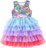 Mermaid Dress, Girls Mermaid Dress Princess Dress for Little Girls,Kids Toddler Summer Tulle Party Sleeveless Mermaid Dresses