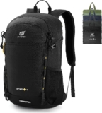 SKYSPER Hiking Backpack 30L Lightweight Packable Travel Daypack Waterproof Hiking Daypack for Women Men(Black)
