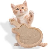 MEETCO Guitar Shaped Sisal Cat Scratch Pad – Decorative and Effective Scratching Pads for Indoor Cats