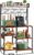 Yoobure Baker’s Rack with Power Outlet, Microwave Stand with Storage, Kitchen Stand with 10 Hooks, Industrial Bakers Rack for Kitchen Storage Shelf Coffee Bar Station for Spices, Pots and Pans