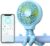 WiHoo Bluetooth Stroller Fan Battery Operated,Portable Baby Fan with Flexible Tripod,3 Speeds USB Rechargeable Clip on Fan,Mini Small Car Seat Fan for Crib Treadmill Camping and Travel (Light Blue)