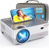 Native 1080P 5G WiFi Bluetooth 5.1 Projector, DBPOWER 12000L FHD 4K Supported Outdoor Movie Projector with iOS/Android Sync Screen Mirroring&Zoom, Home Movie Projector Compatible w/PC/DVD/TV