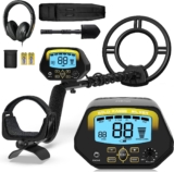 SAKOBS Metal Detector for Adults Waterproof – Professional Higher Accuracy Gold Detector with LCD Display, DISC & Notch & All Metal Mode, Advanced DSP Chip 10″ Coil Metal Detectors
