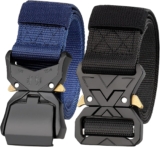 RUILAIBO 2 Tactical Belts Nylon for Men Heavy duty Hiking Rigger Belt Work Web Adjustable Quick Release Buckle Outdoors