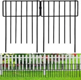 Thrivinest Animal Barrier Fence, 10 Pack No Dig Fence Decorative Fences, 17in(H)x10ft(L)Rustproof Metal Wire Small Garden Fence Border for Dogs Rabbits, Bottom Blocker for Outdoor Yard Patio Defence