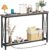 Yoobure Console Tables 47.3″ Entryway Table, Narrow Long Sofa Tables, Entry Table with USB Ports Behind Couch, Entrance Hallway Table with Stable Metal Support, Living Room, French Oak Grey