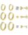 ZUOPOEKI Earrings for Women Small Gold Hoop Earrings Set 18K Gold Plated Huggie Earrings Men