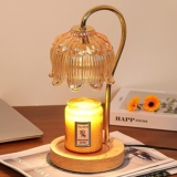 BINLIFA Candle Warmer Lamp, Electric Candle Melt Warmer Compatible with Large Jar Candles (Wooden)