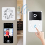 Video Doorbell, Camera Wireless Intercom Doorbell, Anti-Theft Video Doorbell with Chime, Night Vision 2.4Ghz WiFi, for Houses Apartments Offices