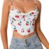 Relety Women’s Crop Tank Tops Sexy Cut Out Seamless Ribbed Summer Tops Halter Neck Racerback Sleeveless Yoga Workout Crop Top