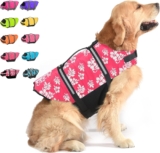 Dogcheer Ripstop Dog Life Jacket, Reflective & Adjustable Dog Swim Life Vest for Swimming Boating, Puppy Life Jacket Pet Floatation Vest PFD