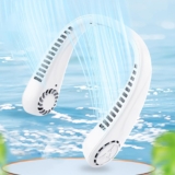 Darzheoy Portable Neck Fan, Personal Wearable Fan, Portable Bladeless Fan, Strong Wind, Extremely Quiet, 3 Speeds Rechargeable, for Travel Desk Bedroom (White)