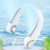 Darzheoy Portable Neck Fan, Personal Wearable Fan, Portable Bladeless Fan, Strong Wind, Extremely Quiet, 3 Speeds Rechargeable, for Travel Desk Bedroom (White)