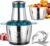 Electric Food Chopper， Meat Grinder Electric Food Processors 300W with Stainless Steel Bowl and 4 Blades for Meat, Fruits, Vegetables, Baby Food, Nuts, Salad, 2 Speed，8 Cup (2L)