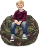 CALA Stuffed Animal Storage Bean Bag Chair-Cover Only- Extra Large 38″ Kids Soft Toy Storage – 100% Cotton Canvas Bean Bag Chair(Camouflage)