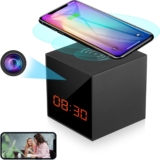 LIZVIE Hidden Camera Clock Smart Charger Cam with Full HD1080P, Motion Detection with Smart APP Control, Spy Camera and Night Vision, Hidden Camera Wireless Charger