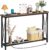 Yoobure Console Tables for Entryway, 47.3″, Sofa Entryway Tables Narrow Long, Entry Table with USB Ports, Behind Couch Entrance Hallway Table, with Stable Metal Support, Living Room, Rustic Brown