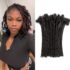Dreadlock Extensions Human Hair 10 Inches 10 Strands 0.6cm Width Handmade Permanent Loc Extensions For Women, Men Can Be Dyed,Curled And Bleached