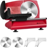 Adortec Electric Meat Slicer for Home Use, Deli Slicer Machine with 2 Blades & 2 Food Pushers