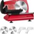Adortec Electric Deli Meat Slicer Machine for Home Use with 2 Sets of Blades &Food Pushers, Black