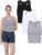 TADANG 3 Pieces Crop Tank Tops for Women, Sleeveless Racerback Crop Sports Top, Cropped Workout Tops Running Yoga Tanks