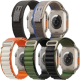 Alpine Loop Bands Compatible with Apple Watch Ultra Band 49mm 45mm 44mm 42mm Women Men, Rugged Woven Nylon Sport Band with G-hook for Apple Watch Ultra iWatch Series 8 7 SE 6 5 4 3 2 1
