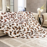 HSEEC Blankets & Throws Queen Size Soft Fleece Blanket Throw Cozy Blanket for Bed Throw 90×90 inches