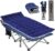 Nictemaw Folding Camping Cot, Portable Camping Cot for Adults, 900LBS Heavy Duty Sleeping Cots with Carry Bag, Double Layer Oxford Portable Travel Camp Cots for Outdoor Camp Beach Home Office Nap-Blue