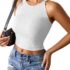 LUYAA Women’s Sexy Cropped Tank Tops Ribbed Stretch Basic Tops