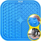 TDZWIN Licking Mat for Dogs, Dog Licking Mat Slow Feeder Dog Bowls, Dog Peanut Butter Lick Pad with Suction Cups for Anxiety Relief Perfect for, Treats, Yogurt BPA Free Blue