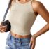 LUYAA Women’s Sexy Cropped Tank Tops Ribbed Stretch Basic Tops