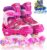 Roller Skates for Kids, 4 Size Adjustable Quad Roller Skates for Girls and Boys,Farexon Children Outdoor Roller Skating with All Light up Wheels Age 6-12