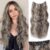 IMAGISM Halo Hair Extensions Invisible Wire Wave Hair with Adjustable Size Transparent Headband 4 Secure Clips Long Wavy Secret Hairpiece for Women Daily Use Ash Brown mix Platinum Blonde 20 inch