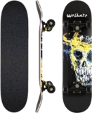 WeSkate Skateboards for Beginners, Upgraded 31″x8″ Complete Standard Skateboard for Kid Teen Adult, 8 Layer Canadian Maple Double Kick Concave Cruiser Trick Skateboard with All-in-1 Skate T-Tool & Bag