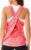SILKWORLD Workout Tops for Women Racerback Tank Tops Yoga Shirts Athletic Running Open Back Workout Tops for Women